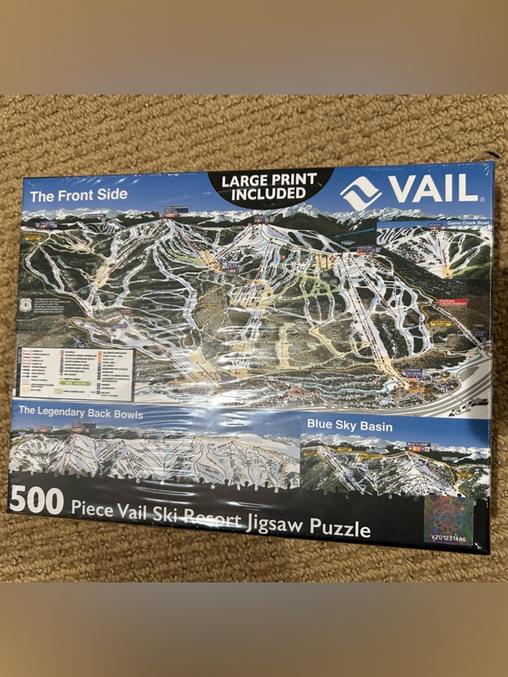 NEW! Vail Ski Resort Jigsaw Puzzle, 500 pieces. Great gift VAIL, Colorado ⛷️⛷️